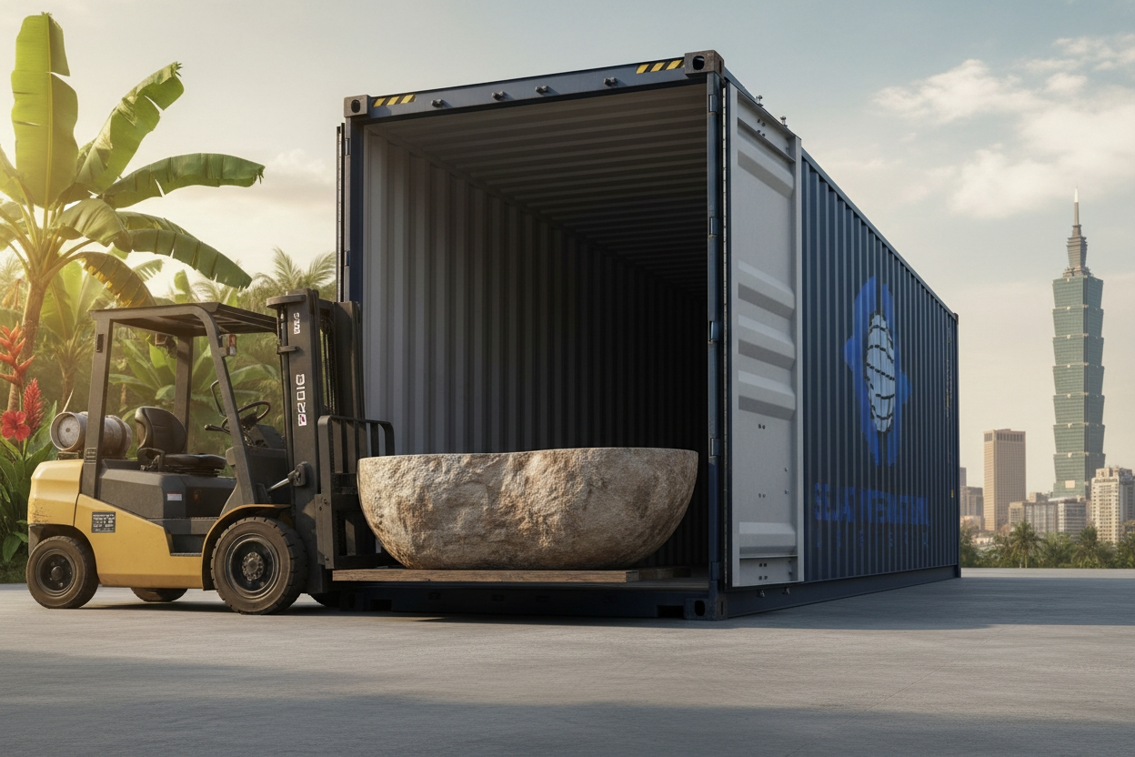 Secure Logistics for Stone Bathtub Export Bali to Taiwan
